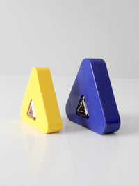 vintage Liz Claiborne Realities perfume bottles | pair of empty geometric bottles
