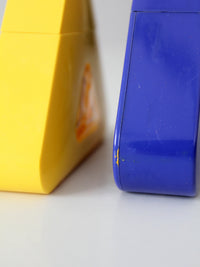 vintage Liz Claiborne Realities perfume bottles | pair of empty geometric bottles