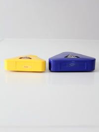 vintage Liz Claiborne Realities perfume bottles | pair of empty geometric bottles