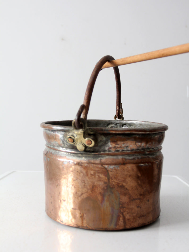 antique copper bucket