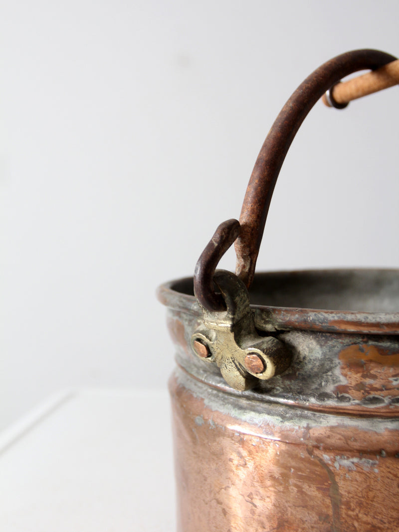 antique copper bucket