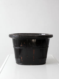 antique Chinese primitive coopered wood basin