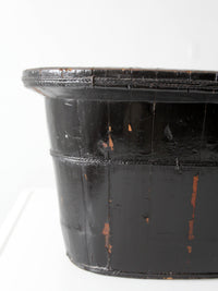 antique Chinese primitive coopered wood basin