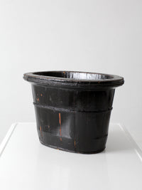 antique Chinese primitive coopered wood basin