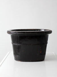 antique Chinese primitive coopered wood basin