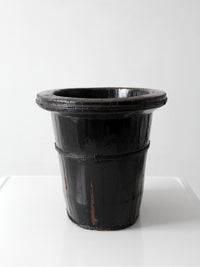 antique Chinese primitive coopered wood basin