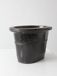 antique Chinese primitive coopered wood basin