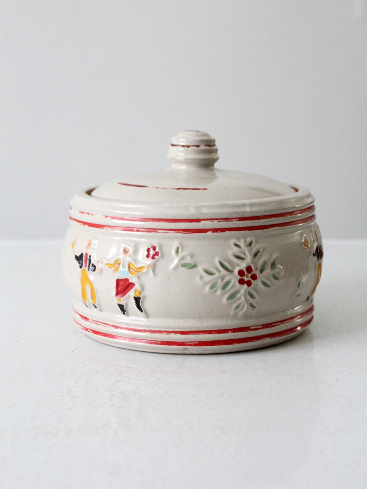 vintage 40s Red Wing pottery peasant jar