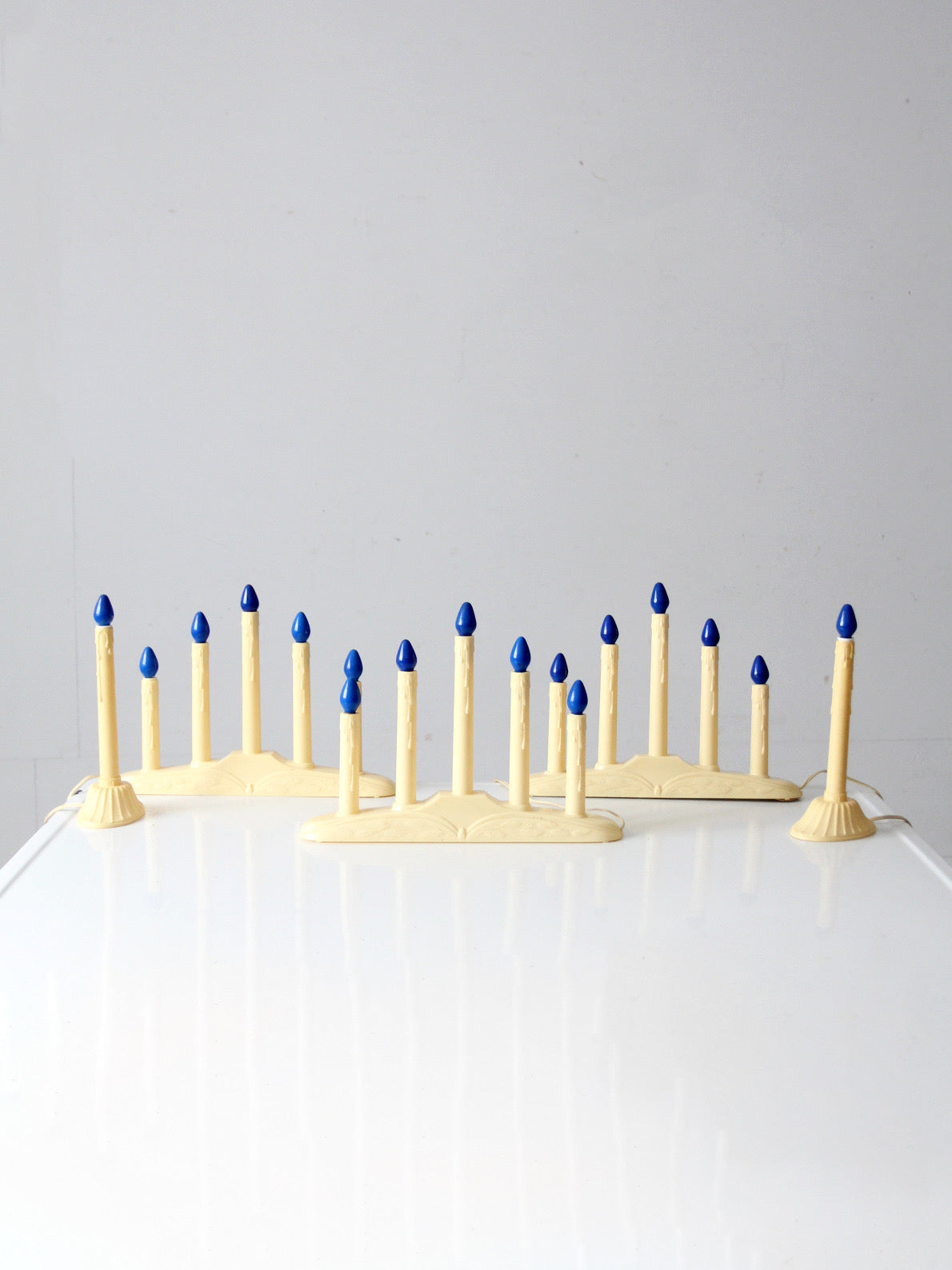 mid-century electric candoliers set