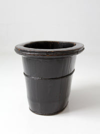 antique Chinese primitive coopered wood basin