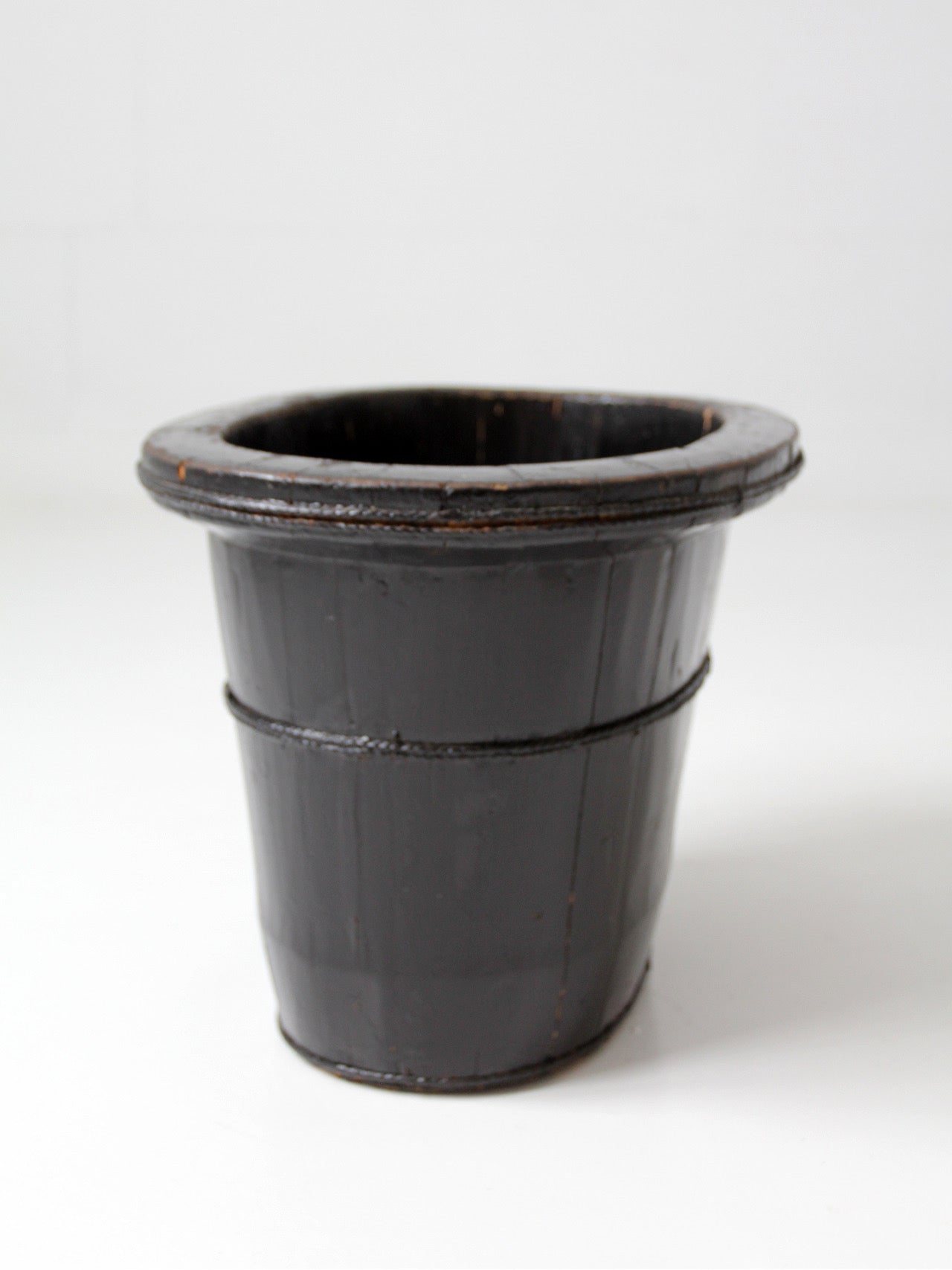 antique Chinese primitive coopered wood basin