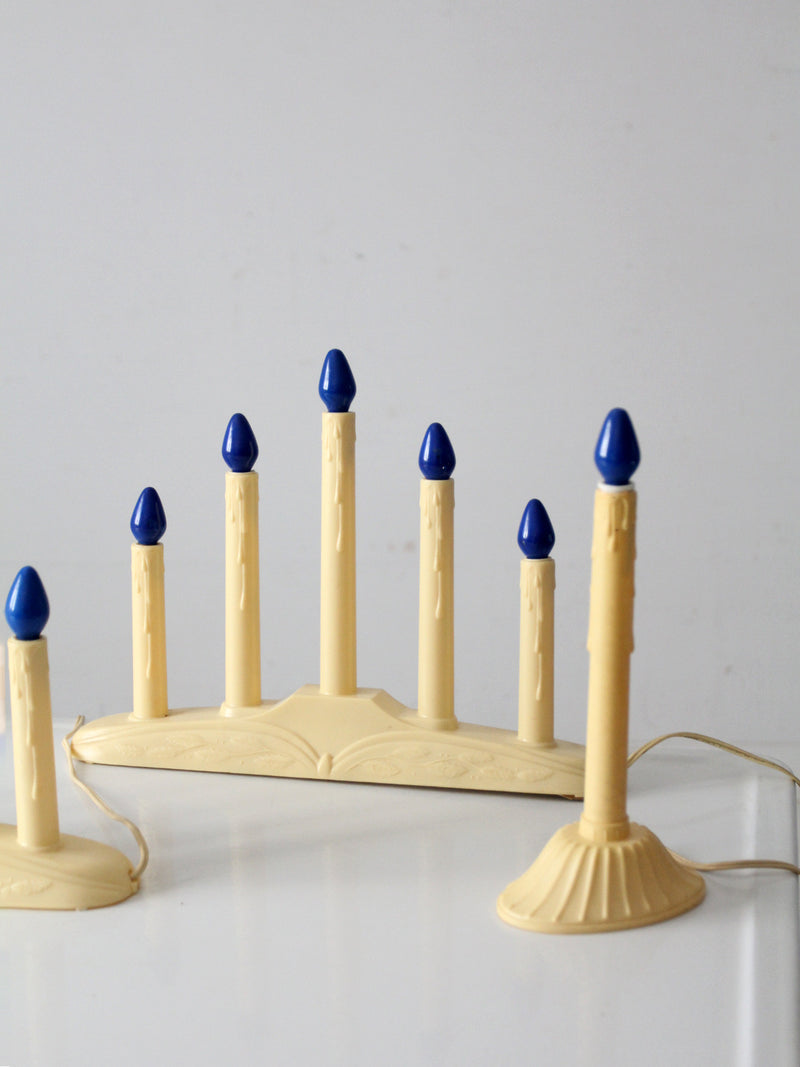 mid-century electric candoliers set