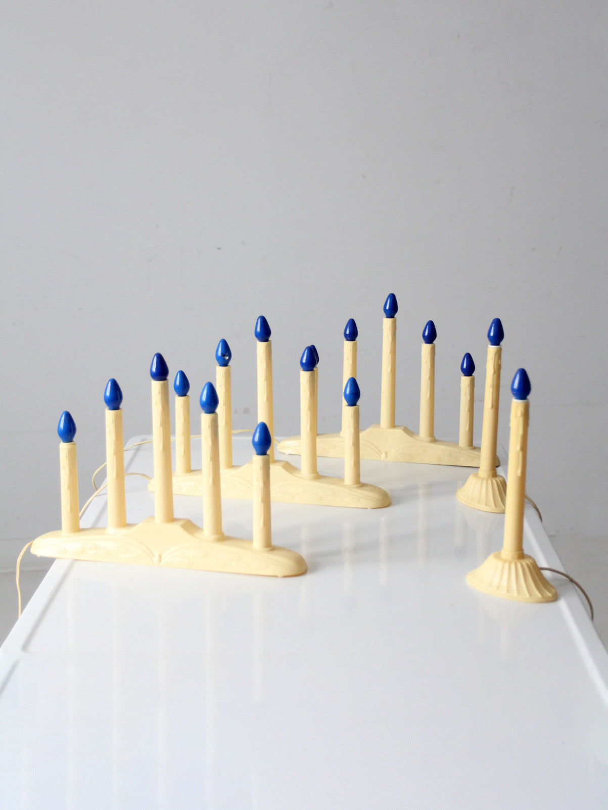 mid-century electric candoliers set