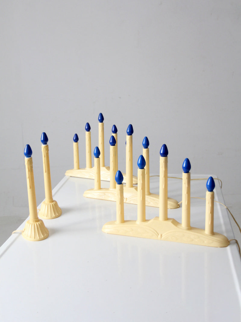 mid-century electric candoliers set