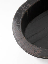 antique Chinese primitive coopered wood basin