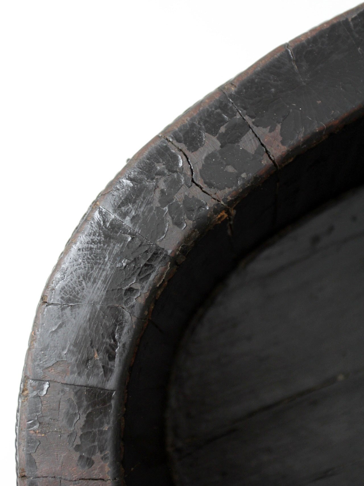 antique Chinese primitive coopered wood basin