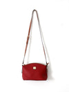 Dooney & Bourke red pebble leather domed crossbody bag