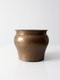 antique hammered copper pot