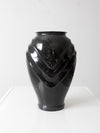 vintage Anchor Hocking black glass vase