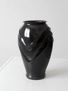 vintage Anchor Hocking black glass vase