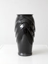 vintage Anchor Hocking black glass vase