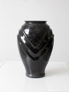 vintage Anchor Hocking black glass vase