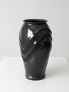 vintage Anchor Hocking black glass vase