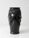 vintage Anchor Hocking black glass vase