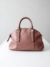 Michael Kors rose pebble leather dome satchel