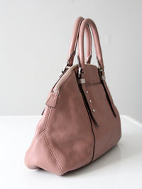 Michael Kors rose pebble leather dome satchel