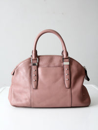 Michael Kors rose pebble leather dome satchel