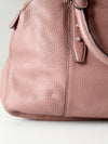 Michael Kors rose pebble leather dome satchel