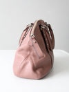 Michael Kors rose pebble leather dome satchel