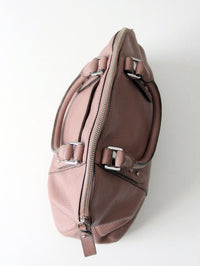 Michael Kors rose pebble leather dome satchel