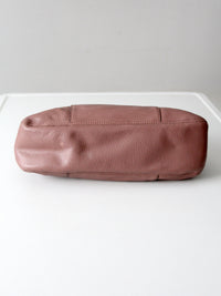 Michael Kors rose pebble leather dome satchel