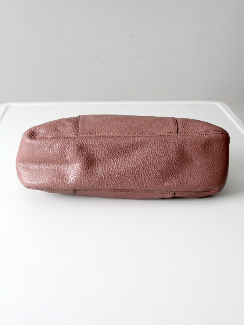 Michael Kors rose pebble leather dome satchel