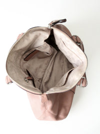 Michael Kors rose pebble leather dome satchel