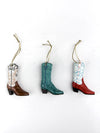 vintage cowboy boot ornament set