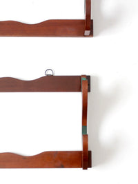 mid-century wooden gun racks pair