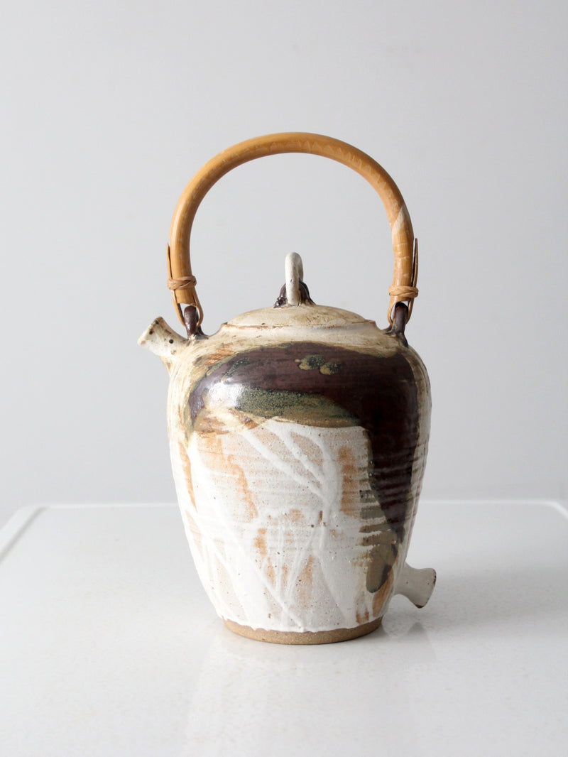 vintage Greg White studio pottery tea pot