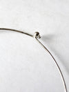 vintage silver tone pendant choker necklace