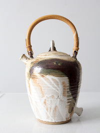 vintage Greg White studio pottery tea pot