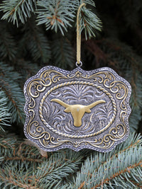 vintage western belt buckle ornament set