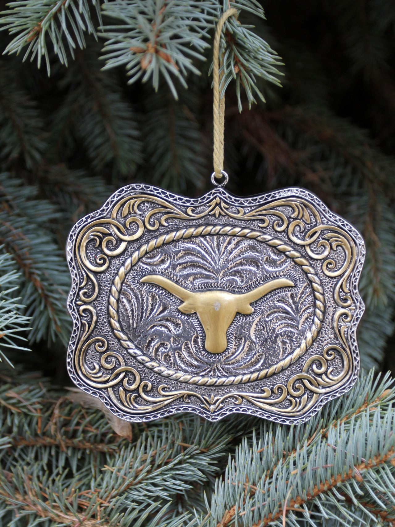 vintage western belt buckle ornament set
