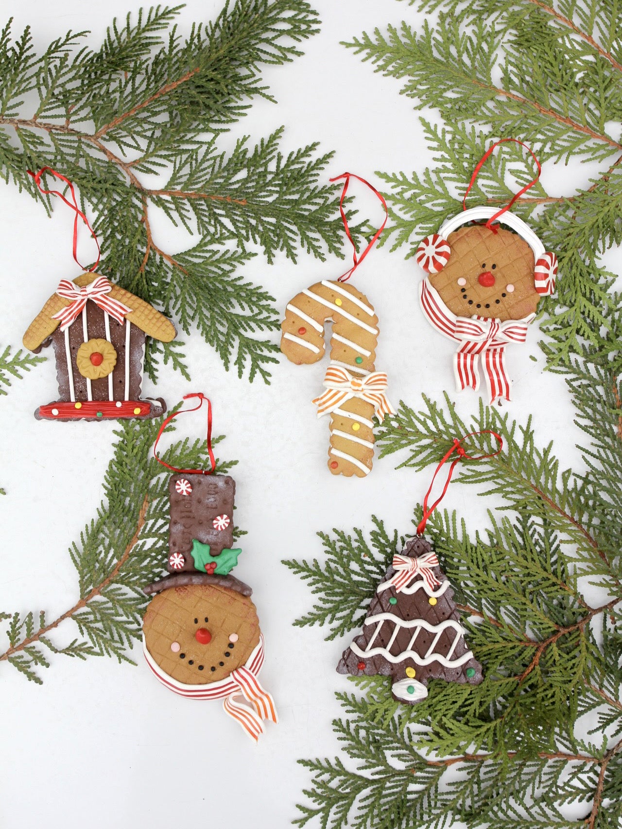 vintage gingerbread Christmas ornaments