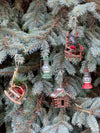 vintage lodge cabin Christmas ornaments