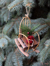 vintage lodge cabin Christmas ornaments