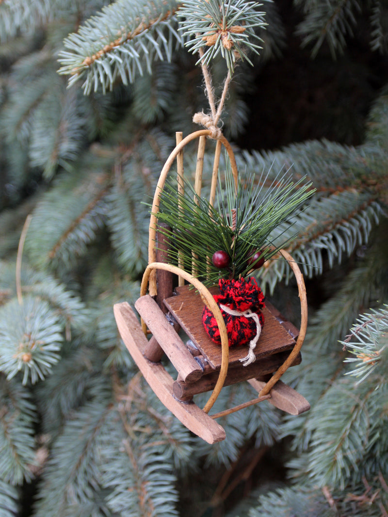 vintage lodge cabin Christmas ornaments