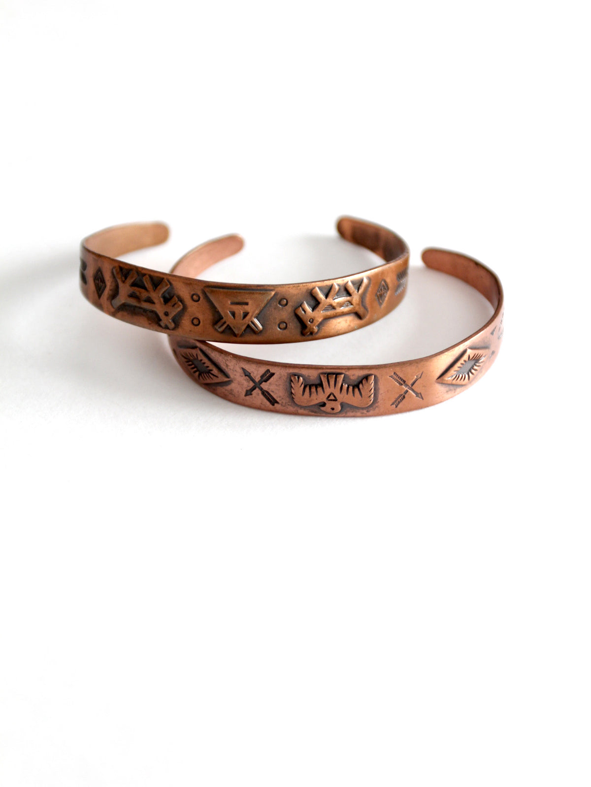 vintage southwestern copper cuff pair – 86 Vintage display picture 2