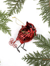 vintage glass cardinal holiday ornament